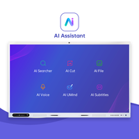 Tableau interactif intelligent certifié EDLA Google Play Store 65 75 86 100 110 pouces 4K pour solutions éducatives