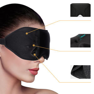 Masque pour les yeux d'extension de cils 3D Night Sleeping Eye Cover avec sangle réglable 100% occultant avec emballage de sac d'opp individuel - Product Image 5