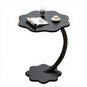 LINEA Hotel Modern Wood & Metal Multi-Use <b>Table</b> for Dining Room Living Room <b>Sofa</b> <b>Side</b> Cabinet Mini <b>Table</b> for Balcony Coffee Tabl - Product Image 3