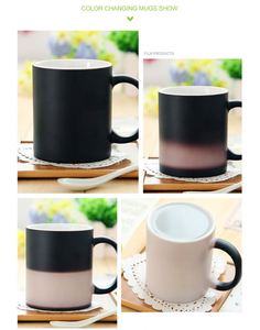 Tasses à café en porcelaine blanches et noires semi-émaillées pour sublimation avec logo – Vente en gros - Product Image 3