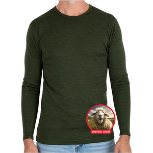 Camisetas CELINNE Premium 100% Lana Merino, Camisetas Ligeras de Peso Medio, Suaves, para Hombre, Manga Larga, Capa Base - Product Image 4