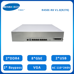 R450E-R8 (R270) 2U Rackmount Chassis 8 Lan pfsense tường lửa Router SFP <span class=keywords><strong>10GB</strong></span> 2 x PSU mạng chuyển đổi RJ45 hỗ trợ LGA1151 - Product Image 2