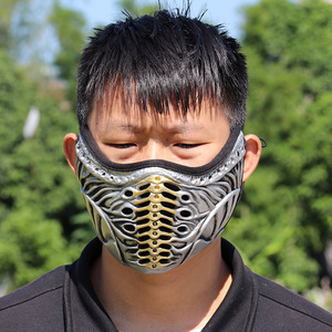 Máscara de Látex para Halloween, Máscara de Media Cara para Fiesta de Disfraces, Talla Única, Material de Emulsión, Accesorio Divertido para Disfraces - Product Image 3