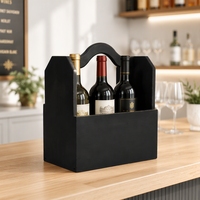 Holz-Weinträger mit Lasergravur-Logo Massivholz Bierflaschenträger mit Flaschenöffner für Großhandel Geschenkverpackung