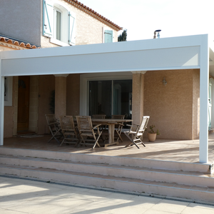 Pergola en aluminium de haute qualité avec toit à lames entièrement automatique, gazebo imperméable motorisé, auvent extérieur, pavillon de <span class=keywords><strong>terrasse</strong></span> - Product Image 5
