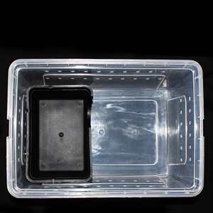 Cachette pour reptiles de petite taille, grande taille, texturée, en plastique noir, durable, facile à nettoyer, avec trou de cachette pour serpent - Product Image 2