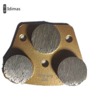 Disque abrasif trapezoïdal à dos rond pour le meulage du béton, outils de ponçage, OEM disponible, haute dureté avec 3 trous