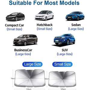 Parasols pliables pour pare-brise de voiture, pare-soleil pour la partie avant, pour différents modèles de voitures - Product Image 3