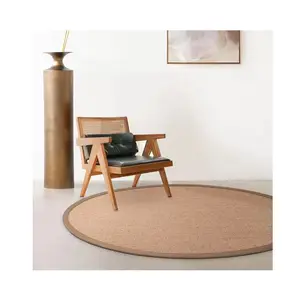 Carpet Round Jute Rugs Mat Natural Jute Woven rug Country Style Nonslip Mat Jute Indoor Outdoor Rug