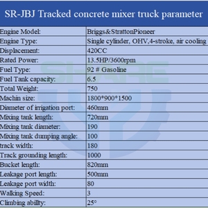 Mini bétonnière sur chenilles, camion malaxeur à béton, prix de la bétonnière - Product Image 6