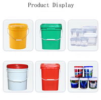 Vente en gros 5 gallons 10 18 20l seau en plastique PP pour lavage de peinture à l'huile blanche robuste avec poignée de couvercle seau en plastique