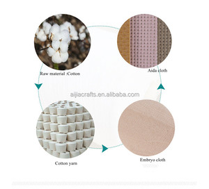 Tissu <span class=keywords><strong>Aida</strong></span> pour point de croix de différentes couleurs 14ct 15*15 cm Tissu blanc pour point de croix - Product Image 4