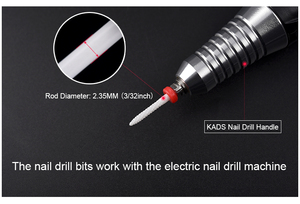 Fraise à ongles en céramique en forme de fusée de 2,35 mm, fraise conique en forme de flamme pour nettoyer les cuticules, outil rotatif pour l'élimination de la poudre acrylique, outil de manucure - Product Image 5