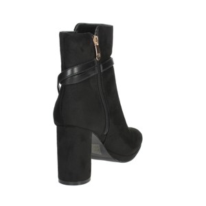 Stivaletti neri da donna con tacco alto 7875 Slip-On a punta in stile Chelsea inverno autunno modello leopardato scarpe che aumentano di altezza - Product Image 3