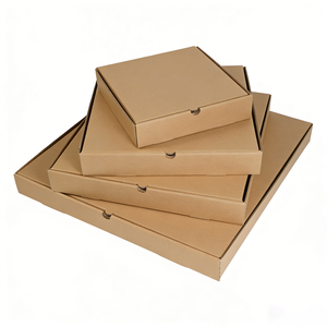 Boîtes à <span class=keywords><strong>pizza</strong></span> en carton ondulé brun de qualité alimentaire, personnalisables, en gros, plusieurs tailles, pour les pizzerias, emballages alimentaires à emporter - Product Image 3