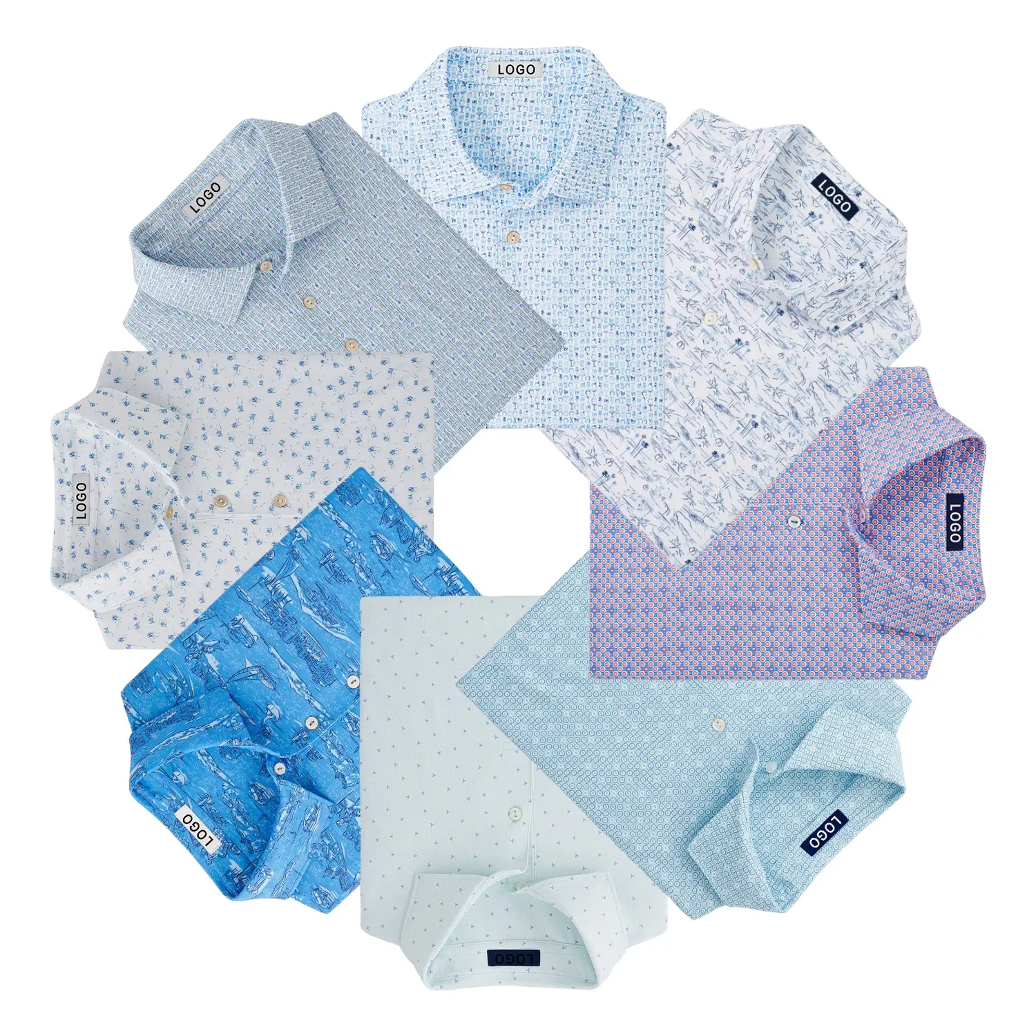 Custom men's short sports t-shirt golf polo t-shirt knitted 100% polyester polo shirts men