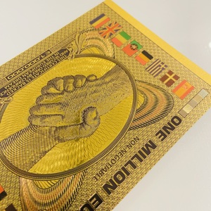 Nouveau Billet de Banque Européen en Feuille d'Or 10 Milliards Pièce Commémorative Plaqué Or 24k Billet de Banque en Feuille d'Or pour Collection - Product Image 5