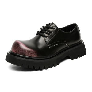 أحذية رجالية ذات نوعية جيدة ، أحذية ديربي بنعل سميك ومدور من الأمام - Product Image 6