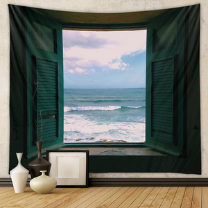 <span class=keywords><strong>Tapiz</strong></span> <span class=keywords><strong>mural</strong></span> con vista de ventana, <span class=keywords><strong>tapiz</strong></span> decorativo de pared con arte 3D de paisaje para dormitorio - Product Image 6