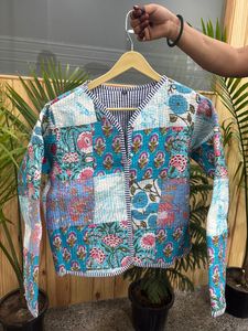 High Quality Cotton Women's <b>Quilted</b> <b>Jacket</b> Block Printed Boho Style <b>Quilted</b> Handmade <b>Jackets</b>, Button Closer <b>Jacket</b> for Wholesale - Product Image 4