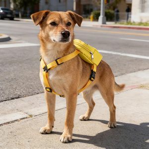Cartoon Solid Polyester <b>Pet</b> <b>Carrier</b> <b>Backpack</b> with Traction Rope and Zipper Fashionable Outdoor Travel Schoolbag for Dogs Cats - Product Image 1