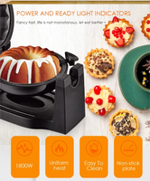 Gaufrier Électrique Rotatif de Qualité pour Gaufres Lava et Gâteaux Rotatifs