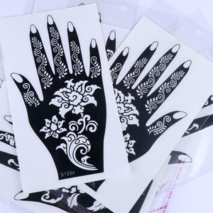 GP di alta qualità impermeabile temporaneo henné tatuaggio Stencil nuove tendenze adesivo per il viso Sexy alla moda elegante <span class=keywords><strong>stampa</strong></span> di carta bianca - Product Image 3