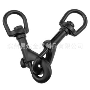 Mousqueton rotatif Eda en acier inoxydable noir 65mm 70mm 73mm 80mm 90mm 105mm 115mm pour laisse de chien - Product Image 3