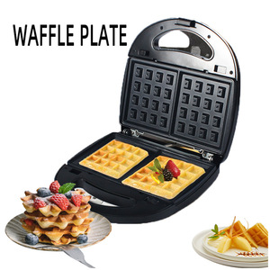 Grille-pain électrique à 2 tranches pour petit-déjeuner <span class=keywords><strong>Gaufrier</strong></span> professionnel <span class=keywords><strong>Noix</strong></span> Donut Sandwich Maker Grill avec plaques antiadhésives - Product Image 2