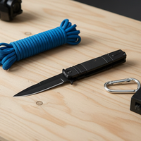 Mini couteau pliable de défense personnelle, couteau de camping portable en acier inoxydable pour la défense personnelle, mini couteau de poche tactique