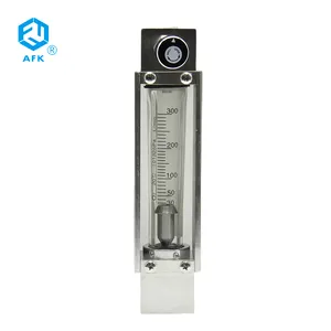 Stainless Steel In-Line Flow Meter with Encased Glass Tube and Valve for Optimal Precision