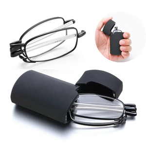 Portable Folding Reading <b>Glasses</b> With Keychain <b>Case</b> Anti Blue Light Presbyopic Eyeglasses Women Men Ultralight Hyperopia Eyewear - Product Image 2