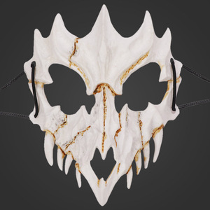 Long Teeth Demon Skeleton Half Face <strong>Mask</strong> Wolf Dragon <strong>Tiger</strong> Cosplay Halloween Costume Props Party <strong>Mask</strong> - Product Image 5
