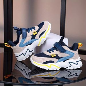 รองเท้ากีฬาหนังตาข่ายระบายอากาศสำหรับเด็ก รองเท้าบาสเก็ตบอลพื้นนุ่มน้ำหนักเบาสำหรับนักเรียน รองเท้าวิ่งสำหรับเด็ก - Product Image 6