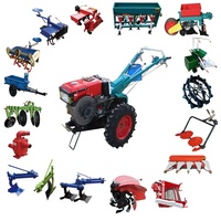 Tracteur à deux roues 12HP 15HP 18HP 20HP 22HP Démarrage électrique Faible consommation de carburant Tracteur à rotoculteur