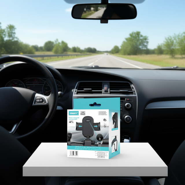 Ansty Clip Car Dashboard Mount HD-10 360 Degree Rotation ABS Material Phone Holder for Cars