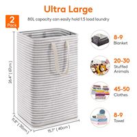 Grand panier à linge écologique en polyester durable