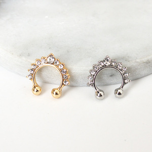 Anillos de aleación para la nariz, Piercing de imitación para labio, oreja, nariz y tabique, sin Clip, joyería para el cuerpo - Product Image 5
