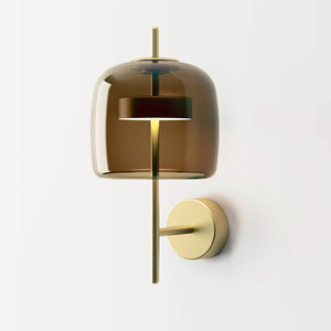 Lámpara de pared de cristal moderna E27 con interruptor LED para dormitorio, pasillo, estudio, diseño nórdico, iluminación decorativa - Product Image 4