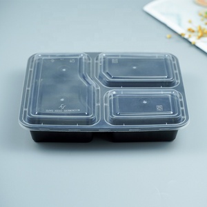 Takeaway Hộp Đựng Thực Phẩm Bento 3 Ngăn Dùng Một Lần Bằng Nhựa Lò Vi Sóng Hộp Cơm Trưa Hộp Đựng Chuẩn Bị Bữa Ăn - Product Image 6