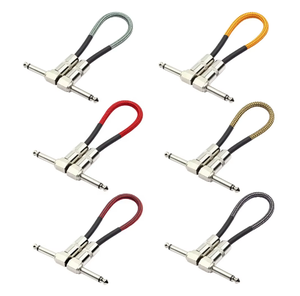 Gran oferta, nuevo diseño, instrumento, efector 6,35, dispositivo de alimentación de <span class=keywords><strong>guitarra</strong></span> eléctrica, Cable trenzado, 6 colores en 15cm - Product Image 1