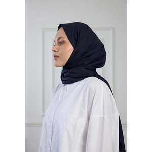 Navy Blue Pure Cotton <b>Scarf</b>-Elegant <b>Hat</b> & <b>Glove</b> <b>Set</b> Accessory - Product Image 3