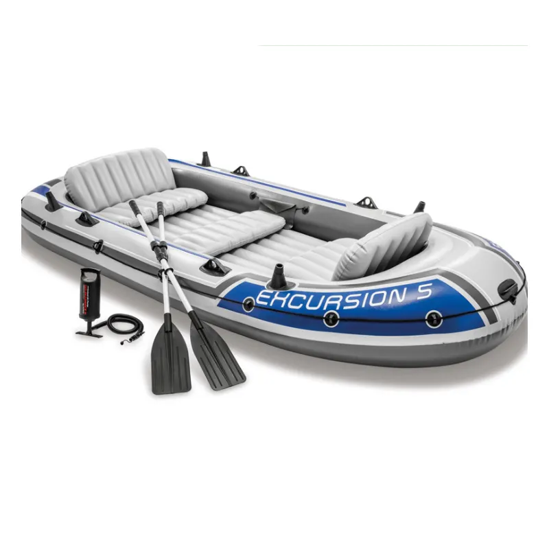 Ningbo professional excursion 3 4 5 person set sea rowing boats large inflatable kayak PVC inflatable boat
