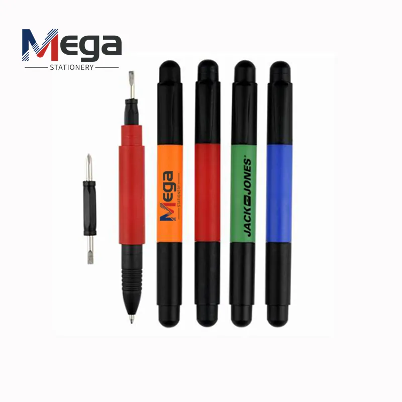 MEGA Großhandel Werbegeschenk Neuheit tragbares multifunktionales Werkzeug kugelschreiber mit kleinem Mini-Getaschen-Schraubenzieher