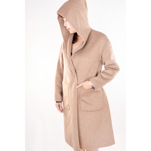 Manteau long pour femme, parka double face, en laine véritable et cachemire, avec capuche, style décontracté, hiver - Product Image 3