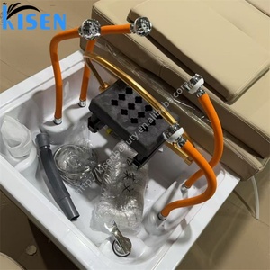 Kisen Factory Customization Spa Head Sauna <b>Table</b> Water Massage Shampoo Salon Bed with Water Circulation and Steamer - Product Image 1