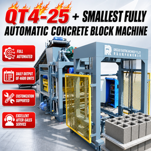 Máquina Automática para Fabricar Bloques QT4-25 con Prensa Vibratoria, Máquina para Hacer Ladrillos <span class=keywords><strong>de</strong></span> <span class=keywords><strong>Hormigón</strong></span> para Bloques Huecos, Sólidos, <span class=keywords><strong>de</strong></span> Pavimento y Enclavables - Product Image 1