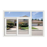 Maison hôtel haute qualité moderne blanc pvc upvc cadres 3 piste fenêtre coulissante en verre porte avec moustiquaire en acier