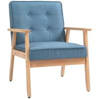 Fauteuil de salon vert olive en bois et tissu, chaise longue individuelle rembourrée en lin pour table basse
