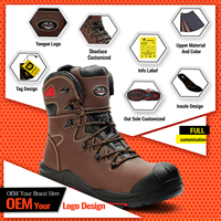 Botas de Seguridad Resistentes para Hombre, con Puntera de Acero Anti-Impactos, Impermeables, Resistentes al Aceite HRO y Antideslizantes, con Suela de Goma